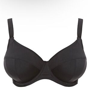 ELOMI PLUNGE BIKINI TOP BRA 44DD NEW BLACK